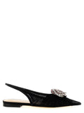 MACH & MACH Black Polyamide Ballet Flats