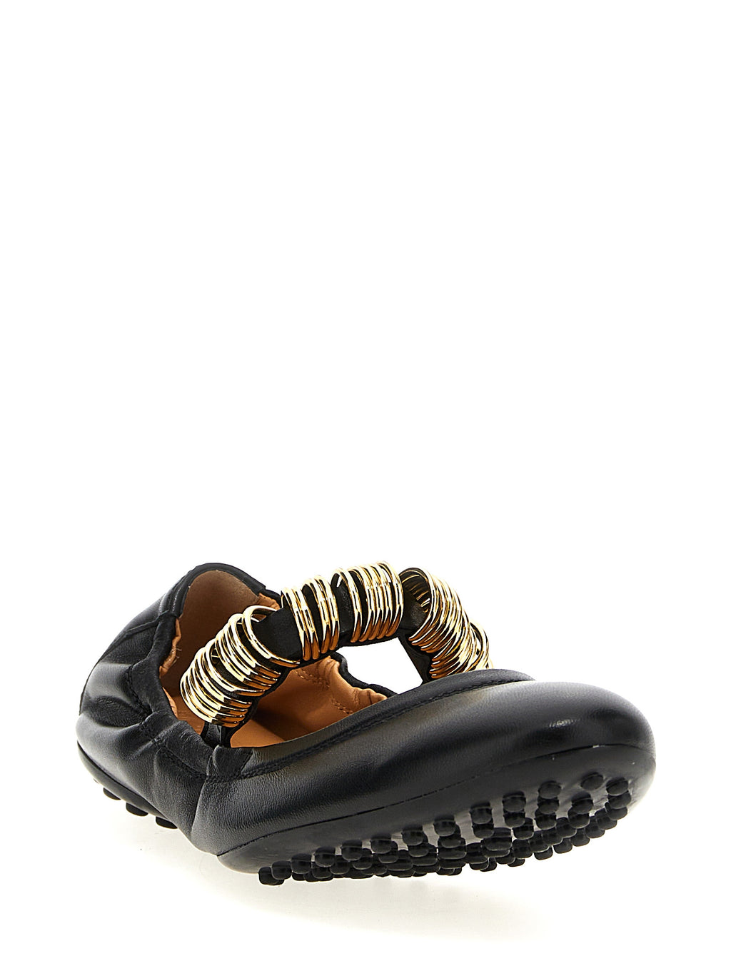 Tod's Black Lamb Leather Ballet Flats