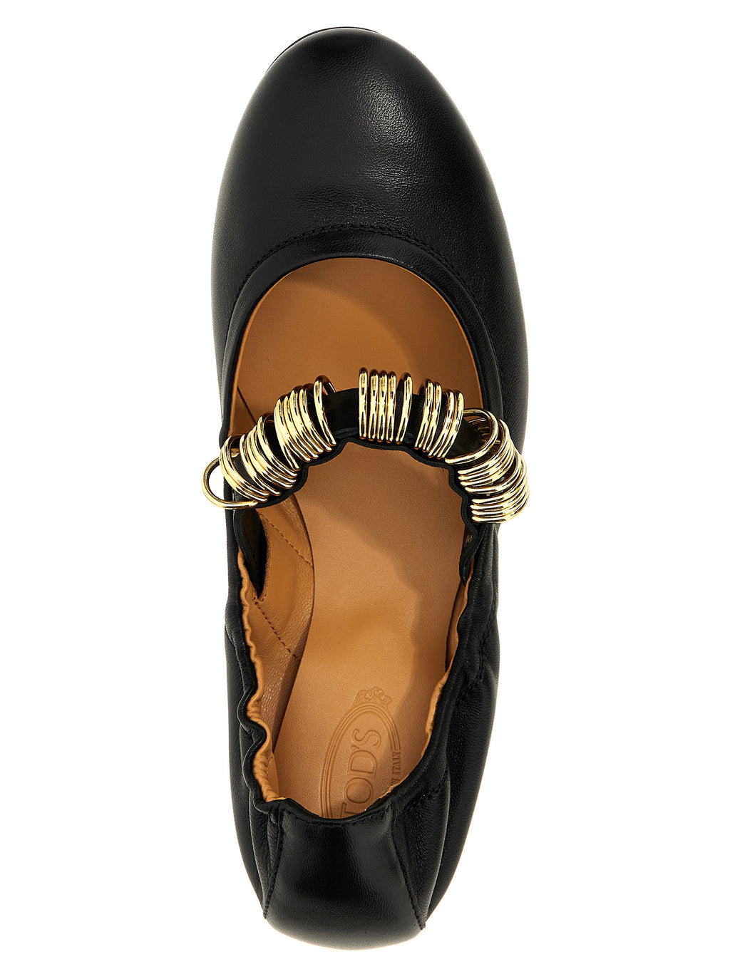 Tod's Black Lamb Leather Ballet Flats