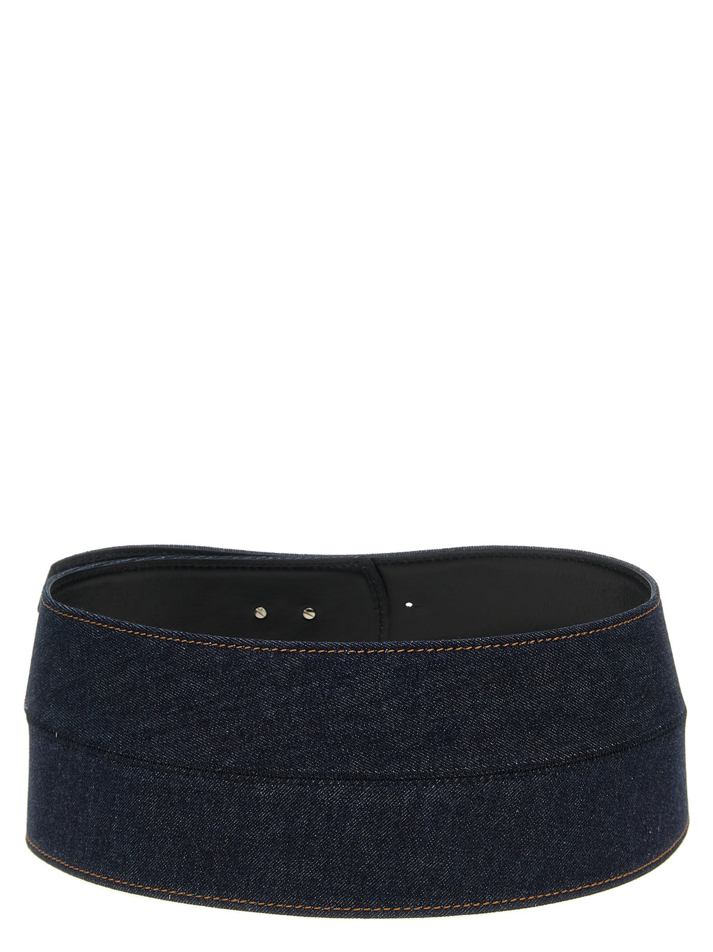 Sportmax Blue Cotton High-Waist Belt