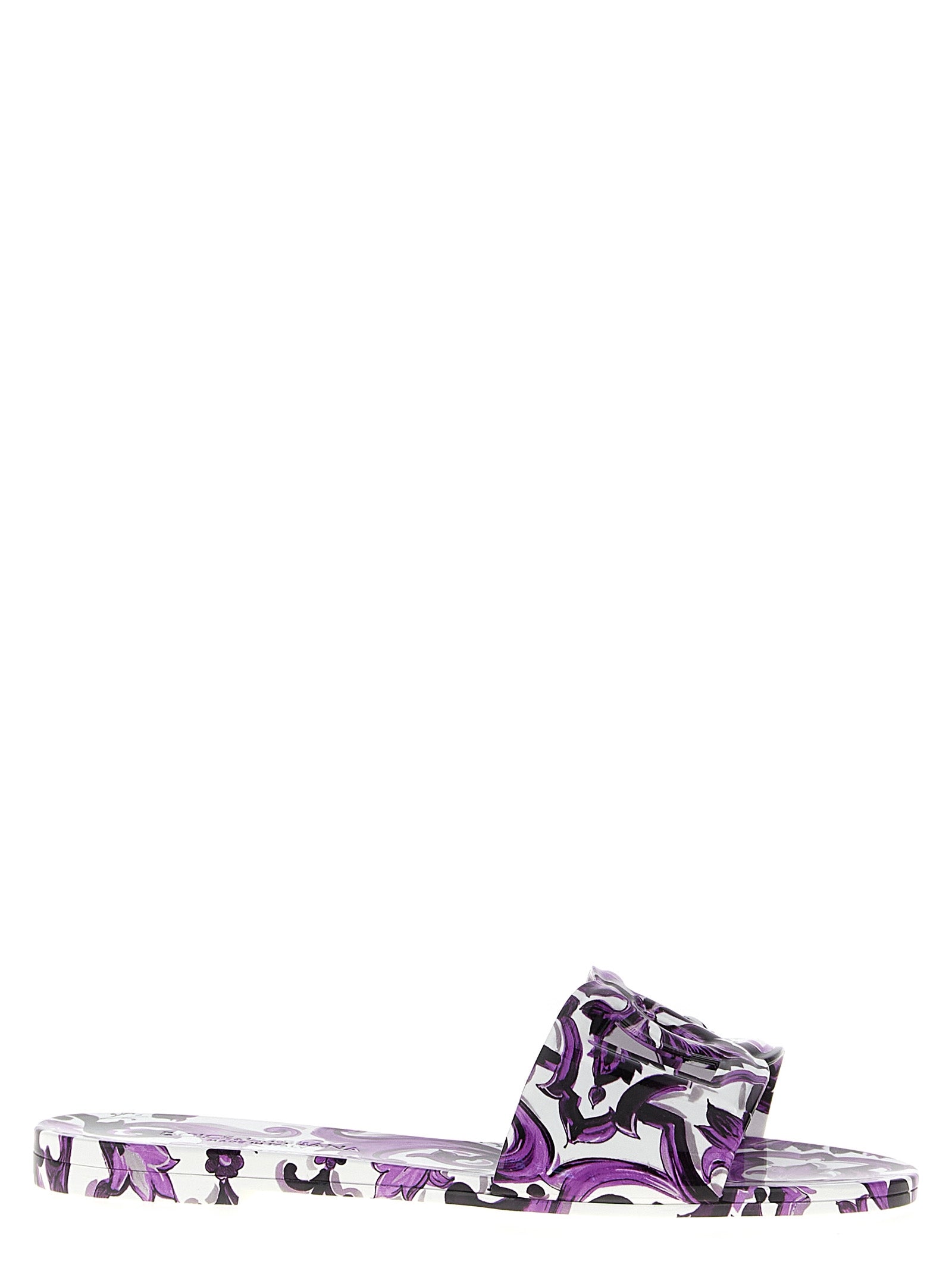 Dolce & Gabbana Purple Plastic Slides
