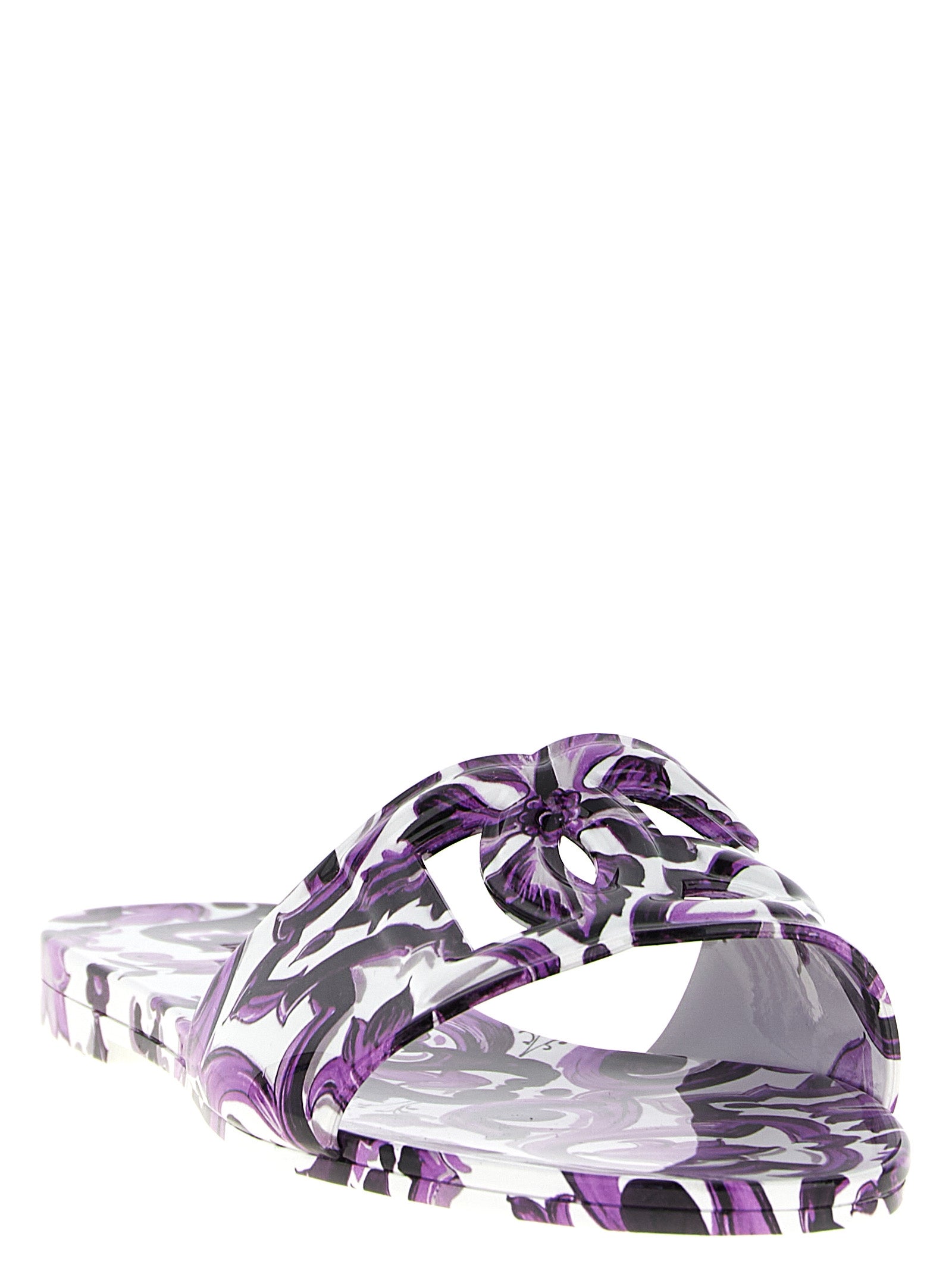 Dolce & Gabbana Purple Plastic Slides
