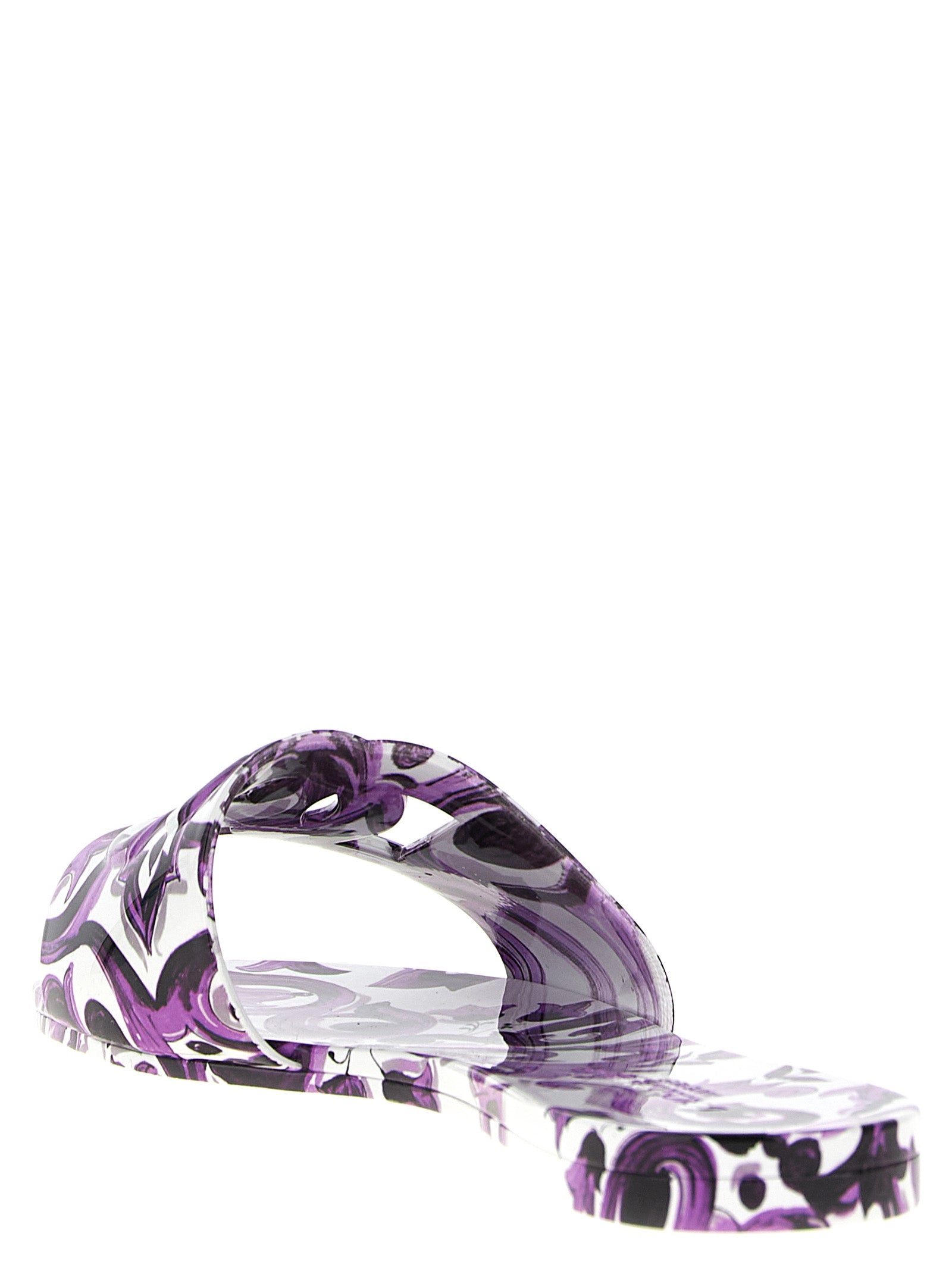 Dolce & Gabbana Purple Plastic Slides