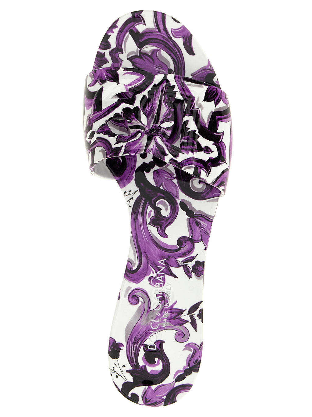 Dolce & Gabbana Purple Plastic Slides