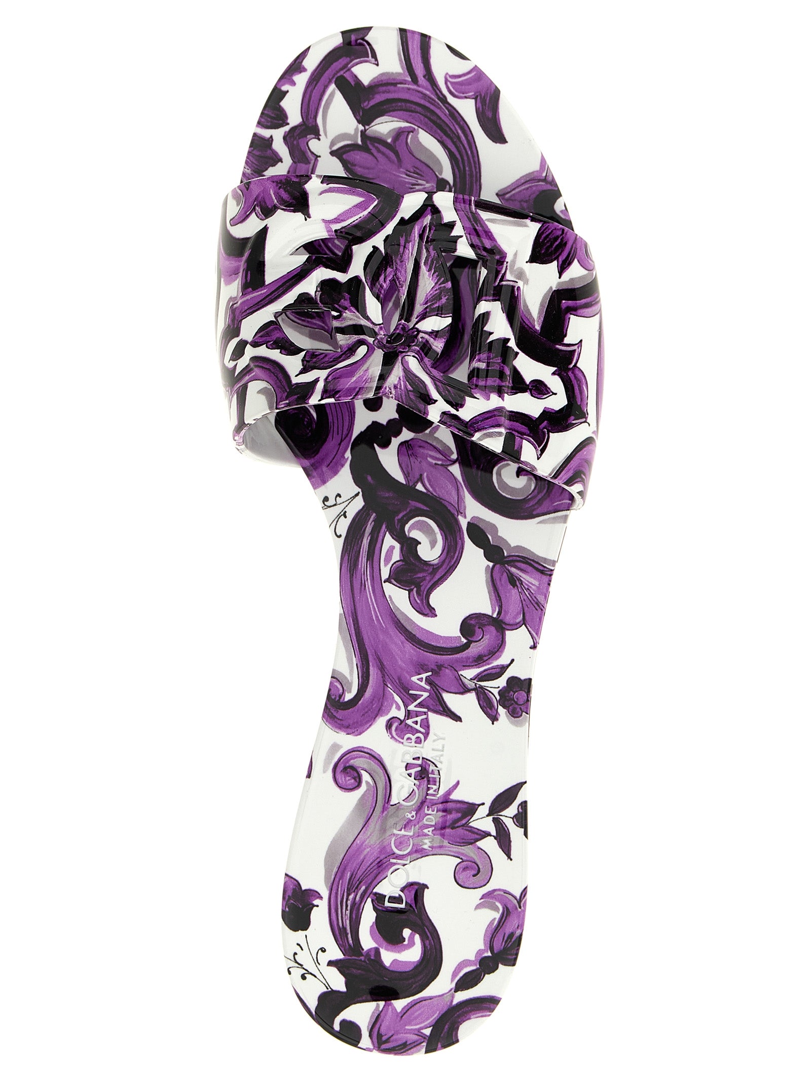 Dolce & Gabbana Purple Plastic Slides