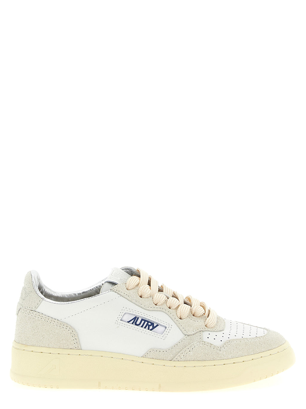 Autry Beige Cowhide Low Top Sneakers