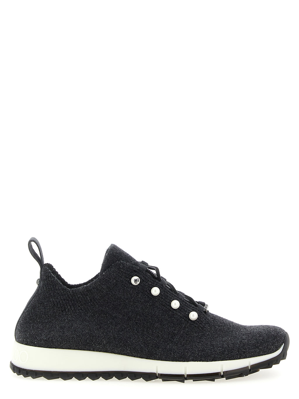 Jimmy Choo Black Tencel Low Top Sneakers
