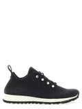 Jimmy Choo Black Tencel Low Top Sneakers