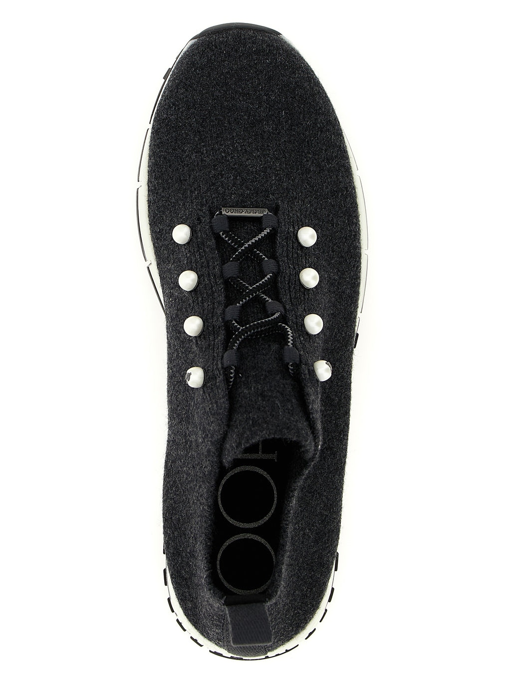 Jimmy Choo Black Tencel Low Top Sneakers