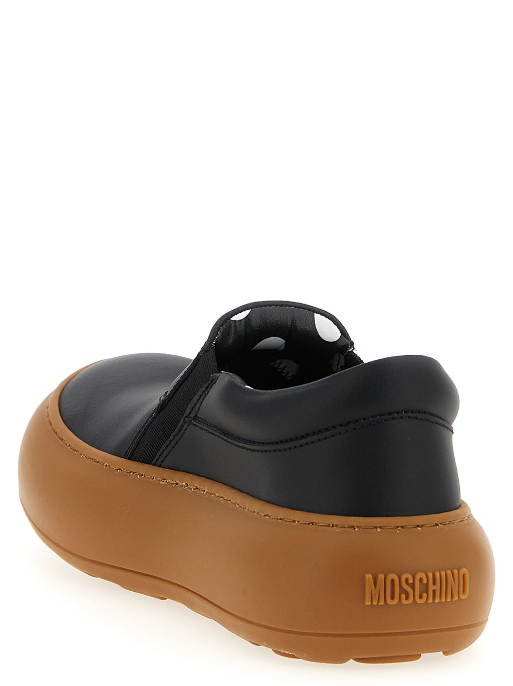 Moschino Black Leather Chunky Sneakers