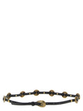 PINKO Black Calfskin Thin Belt