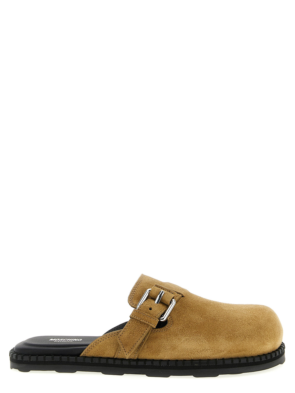 Moschino Beige Leather Clogs
