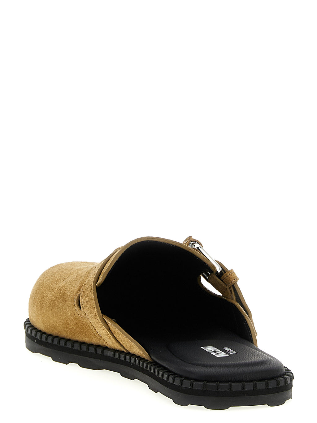 Moschino Beige Leather Clogs