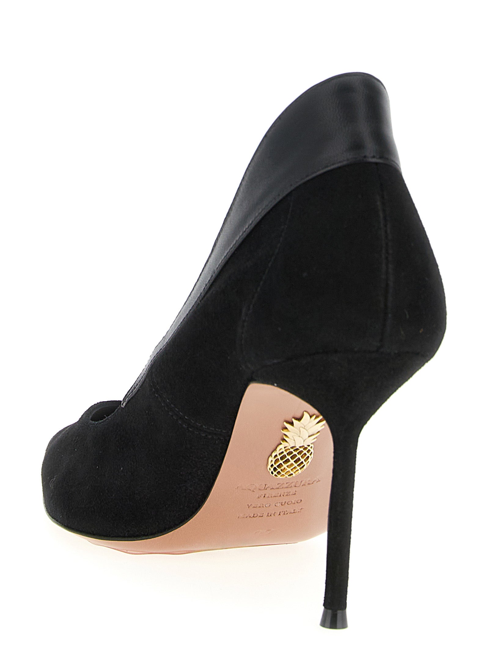 Aquazzura Black Goatskin High Heel Pumps