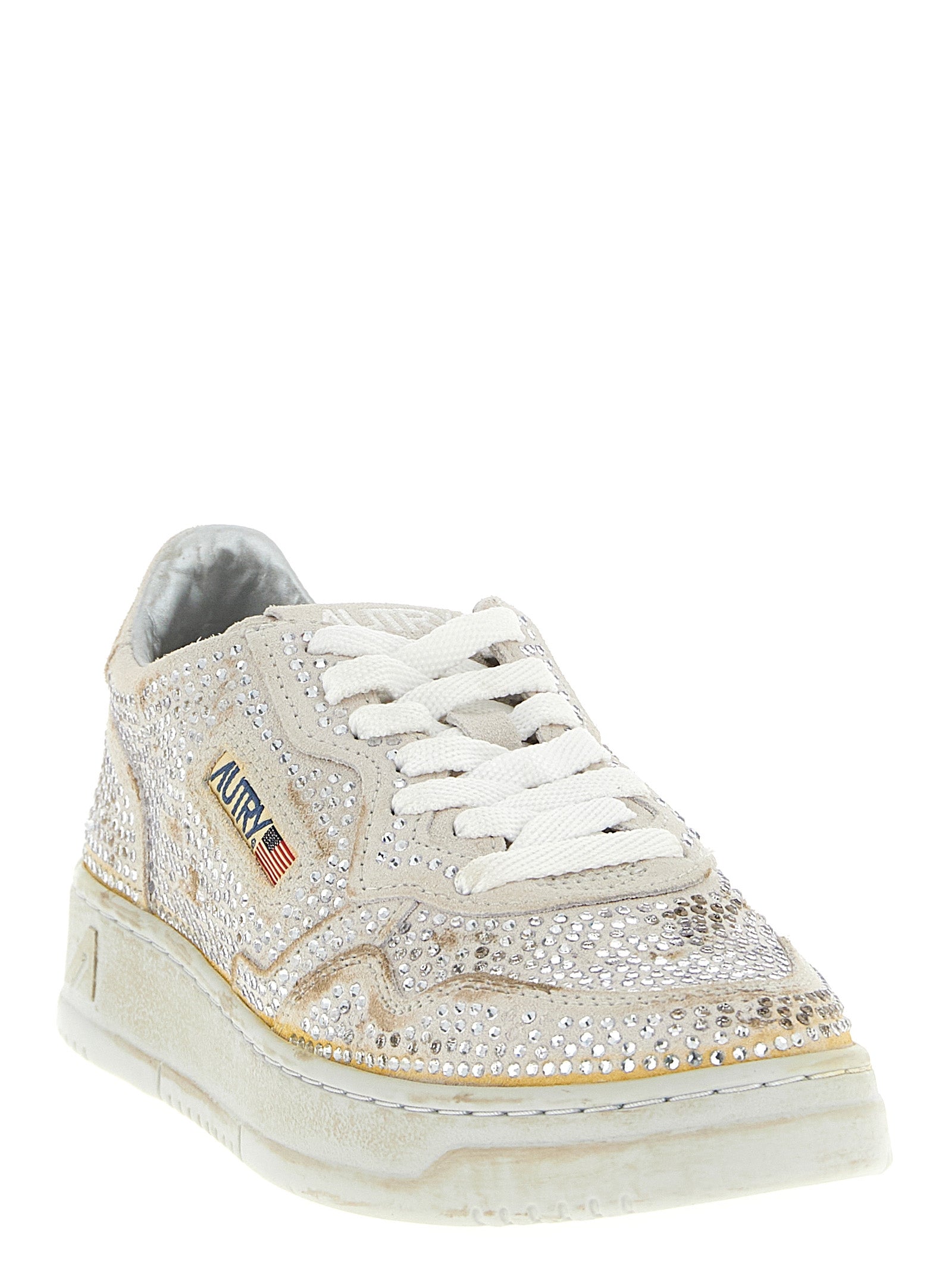 Autry Beige Cowhide Chunky Sneakers