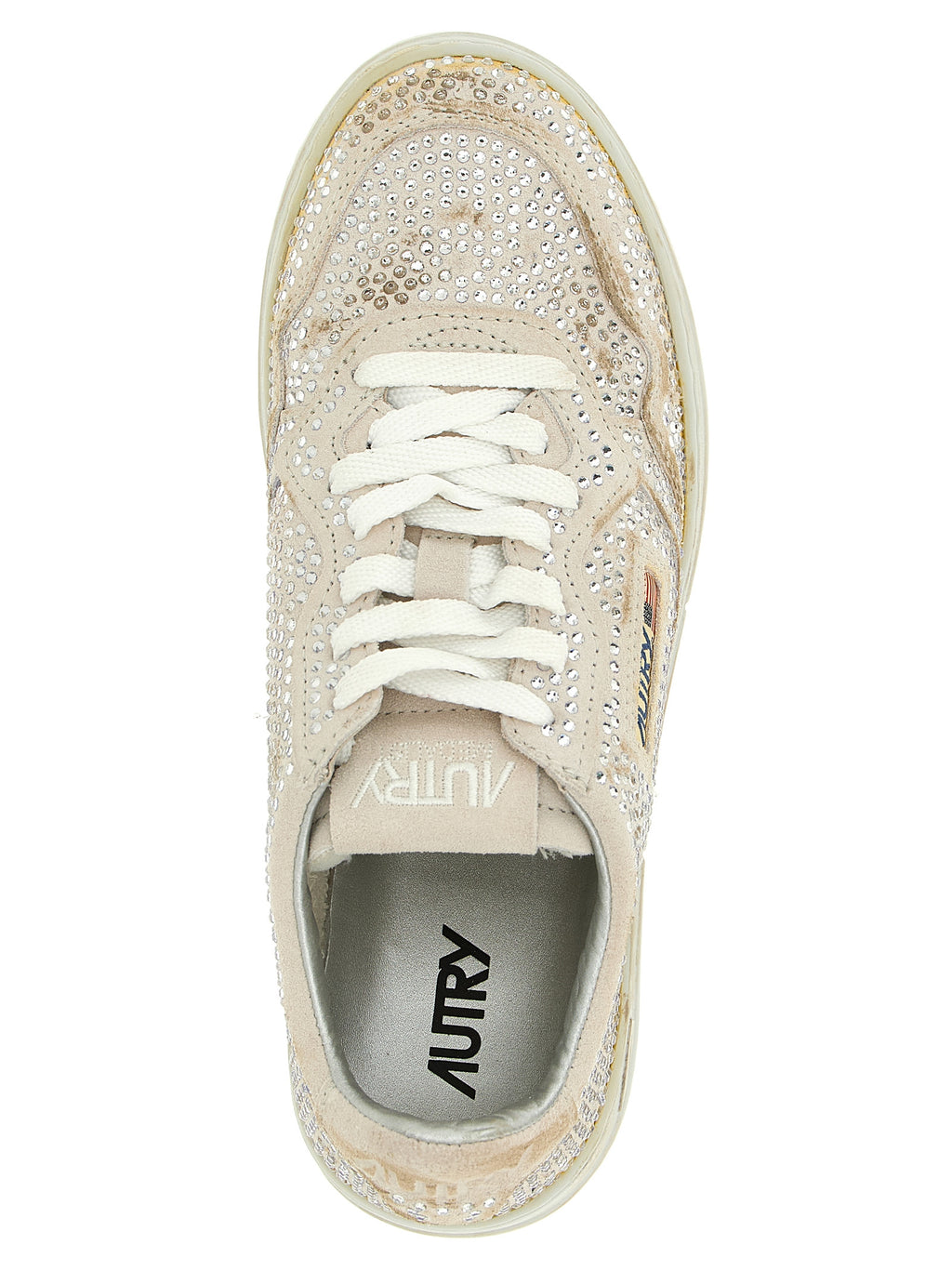 Autry Beige Cowhide Chunky Sneakers
