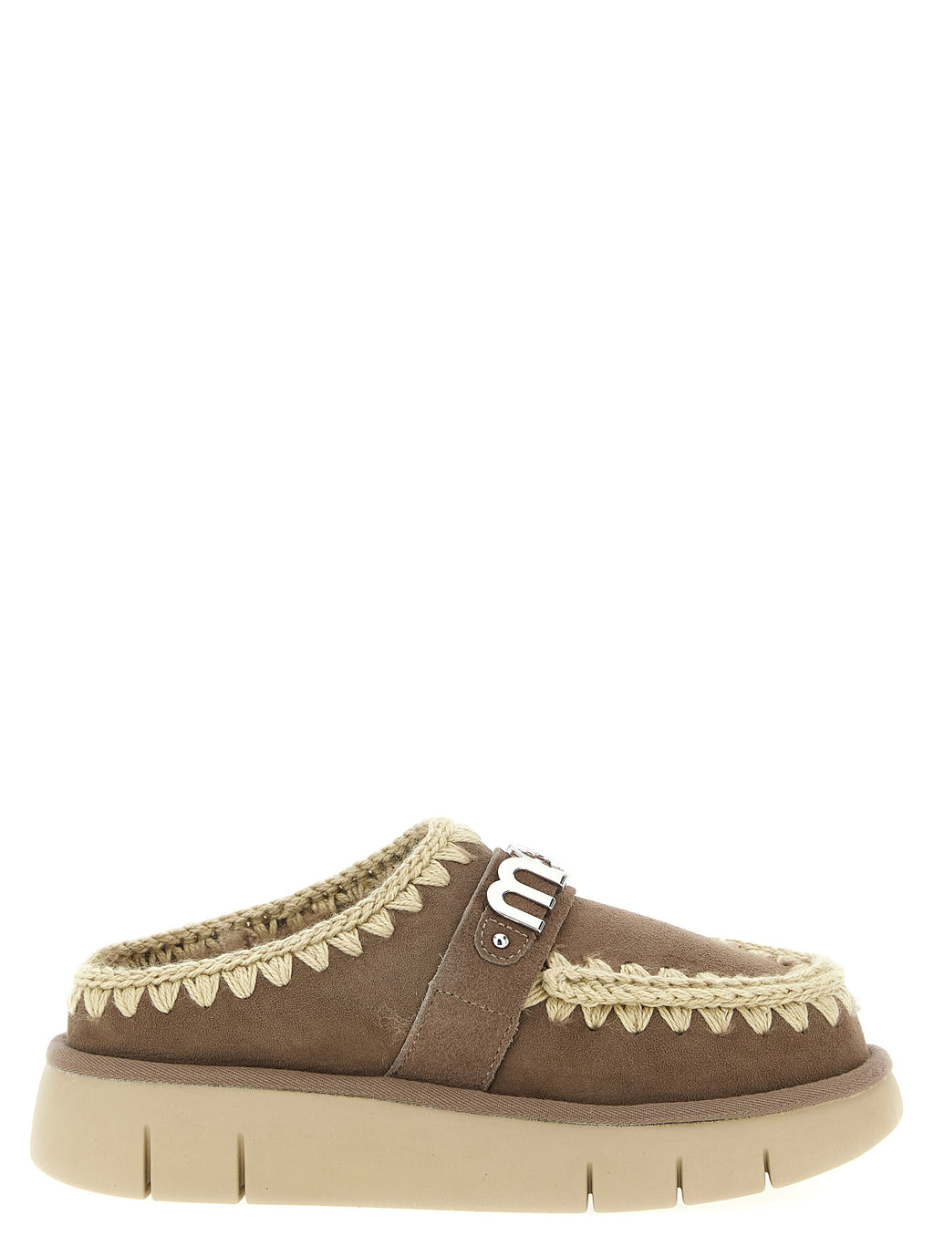 Mou Brown Lambskin Clogs