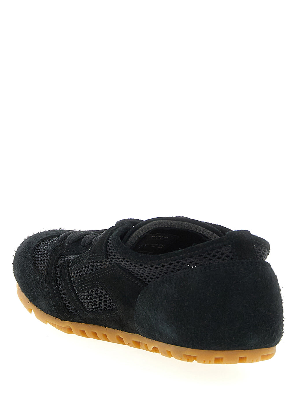 Balmain Black Calfskin Athletic Sneakers