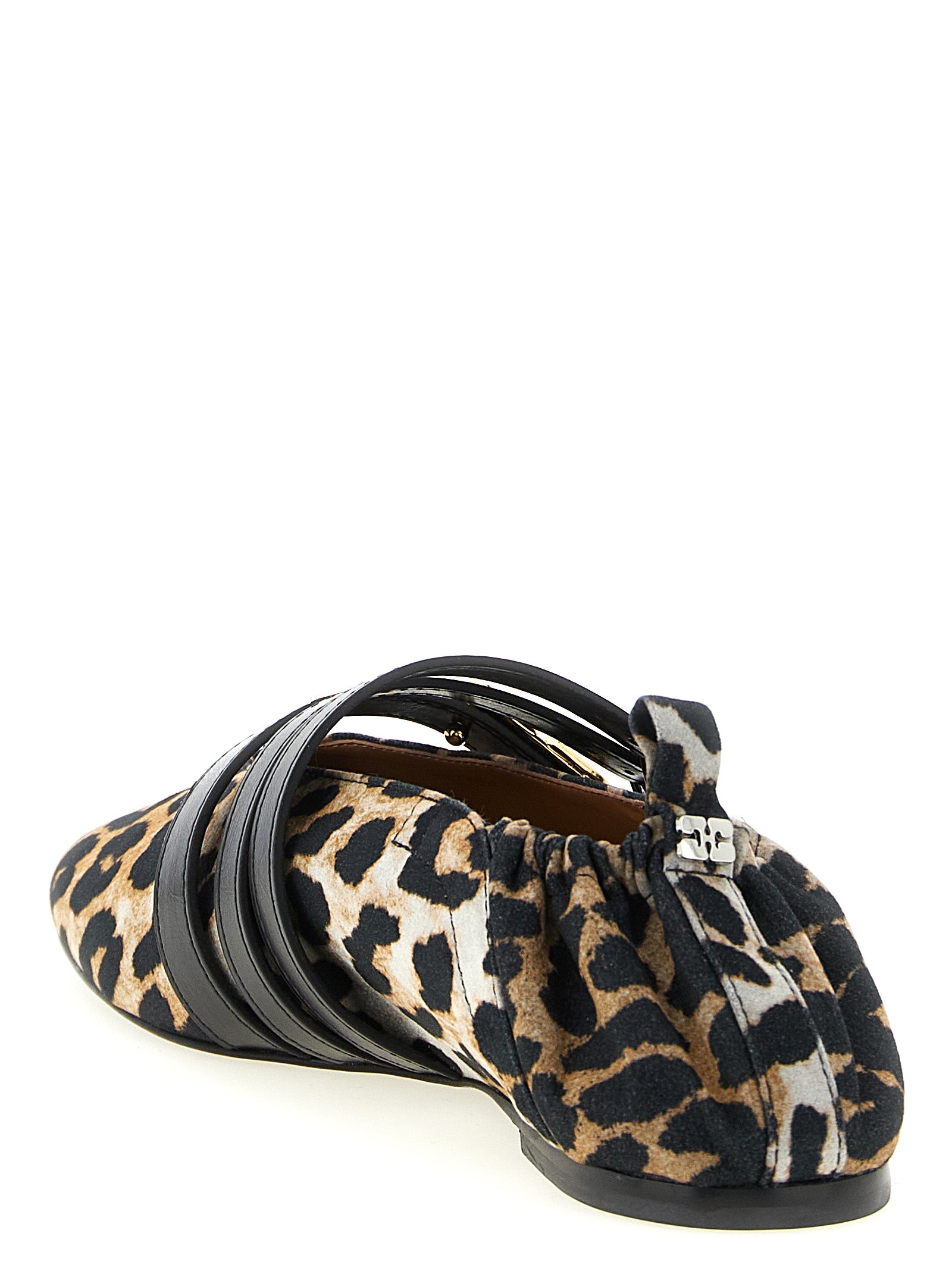 Ganni Multicolor Cotton Ballet Flats
