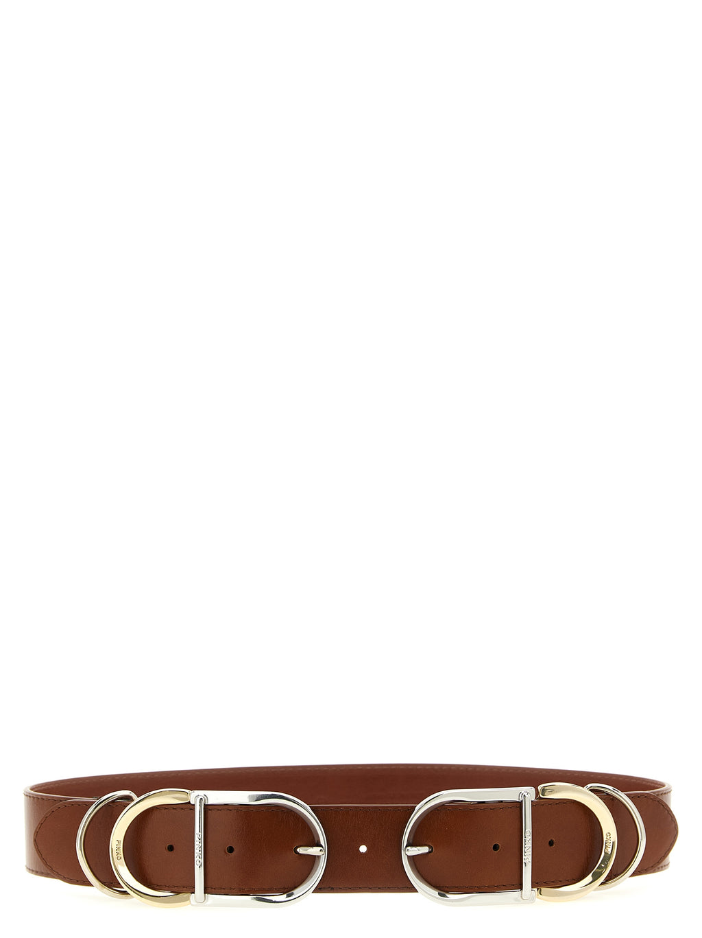 PINKO Brown Lamb Leather Regular Belt