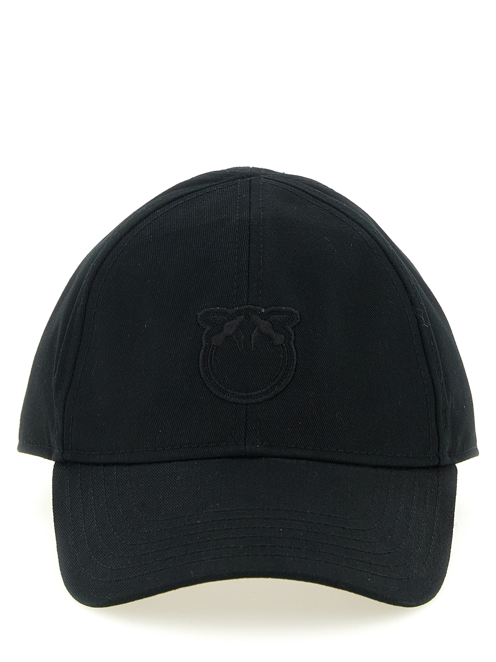 PINKO Black Cotton Cap (Baseball Hat)
