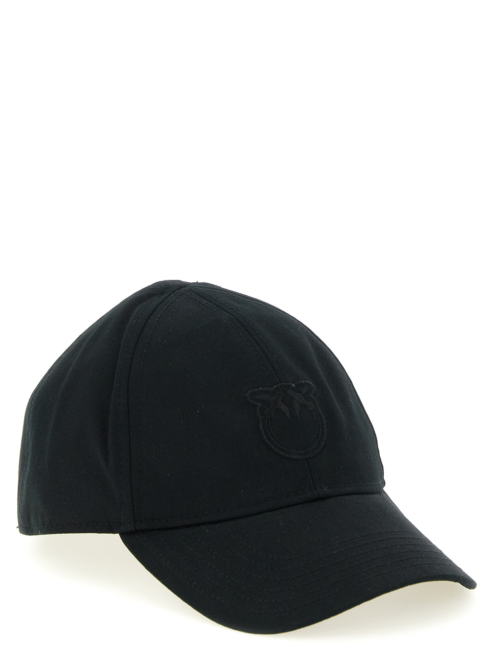 PINKO Black Cotton Cap (Baseball Hat)