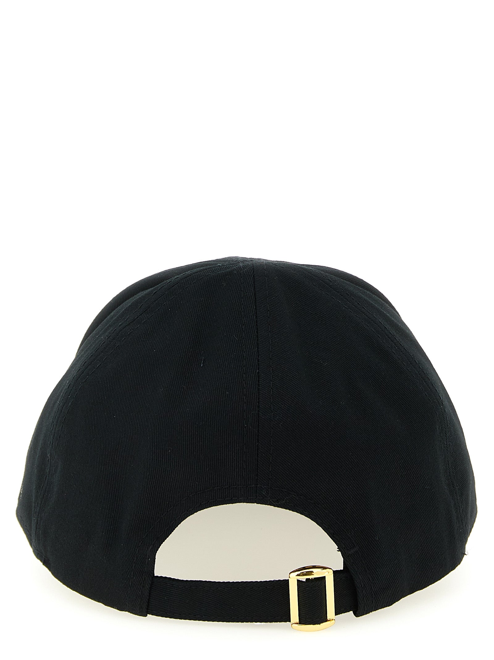 PINKO Black Cotton Cap (Baseball Hat)