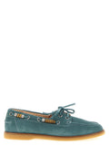 PINKO Blue Calfskin Moccassin