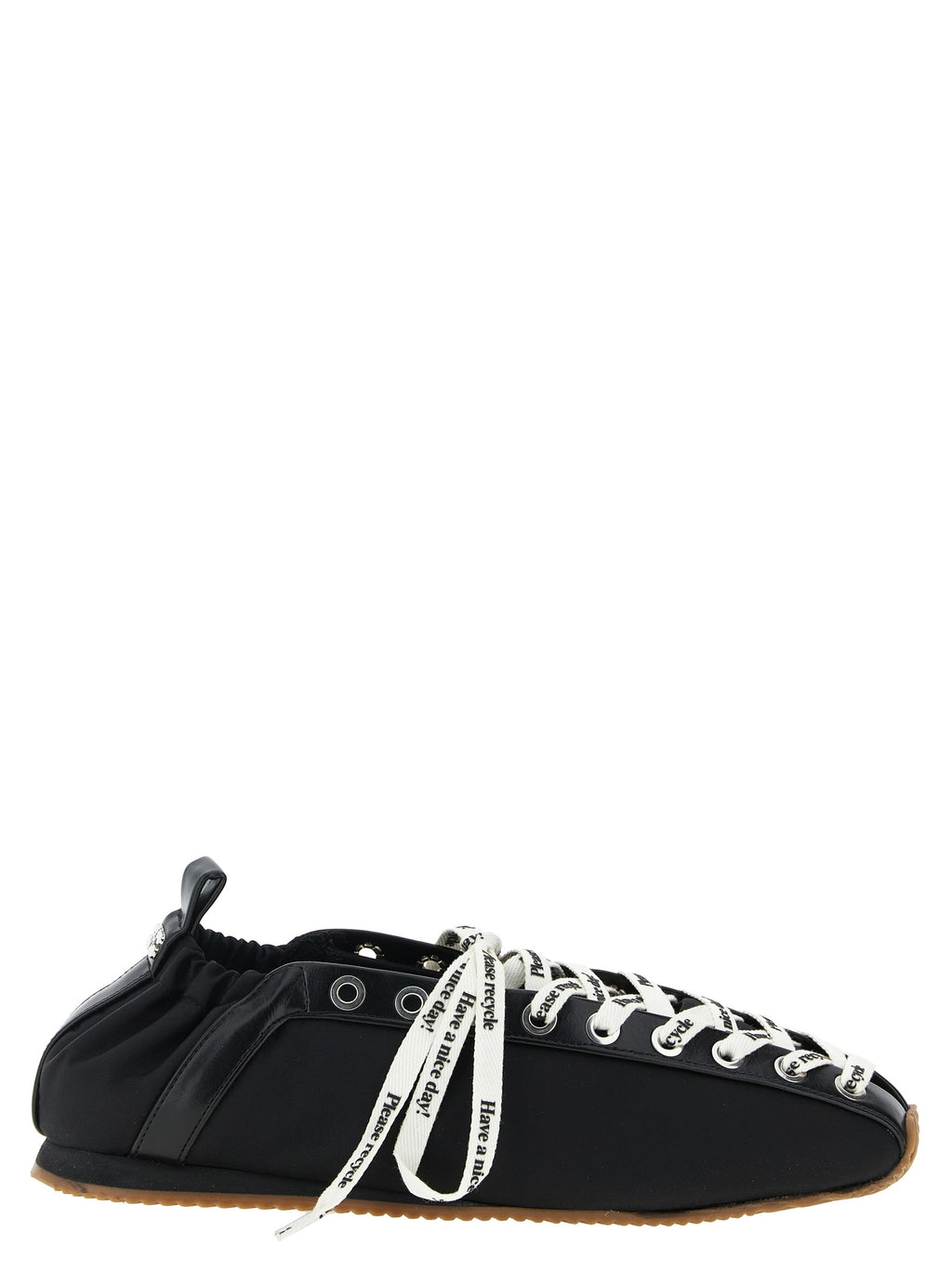 Ganni Black Polyamide Ballet Flats