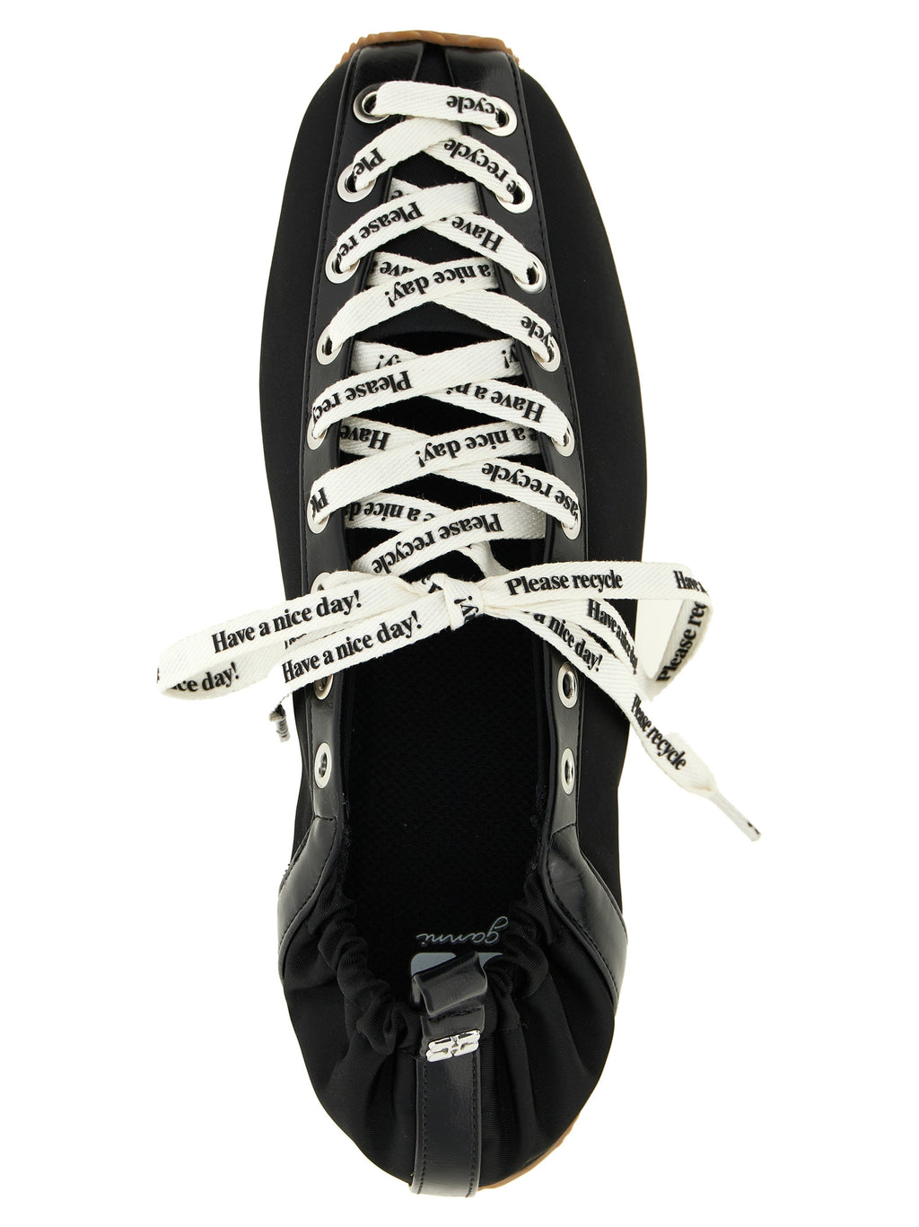 Ganni Black Polyamide Ballet Flats