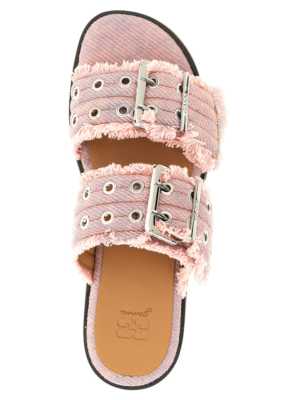 Ganni Multicolor Organic Cotton Slides