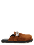 Moschino Brown Calfskin Clogs