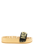Moschino Black Calfskin Slides