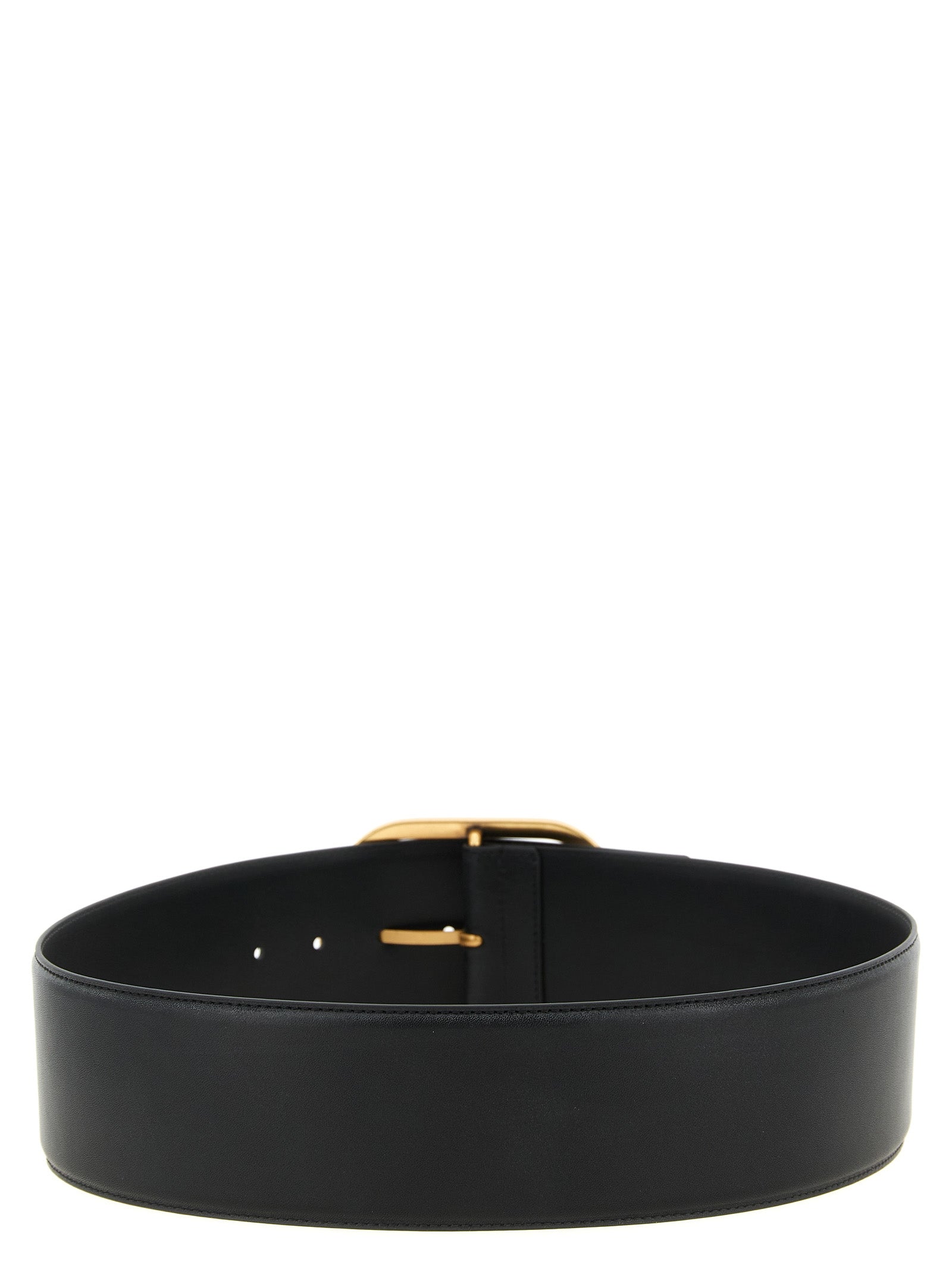 PINKO Black Cowhide High-Waist Belt