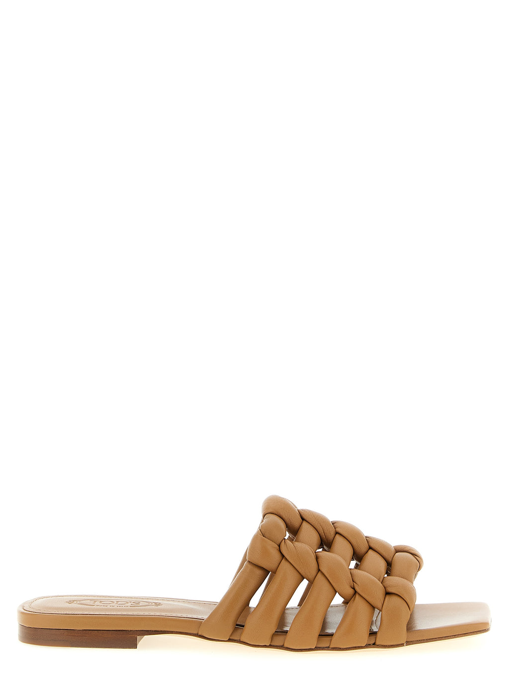 Tod's Brown Lambskin Slides