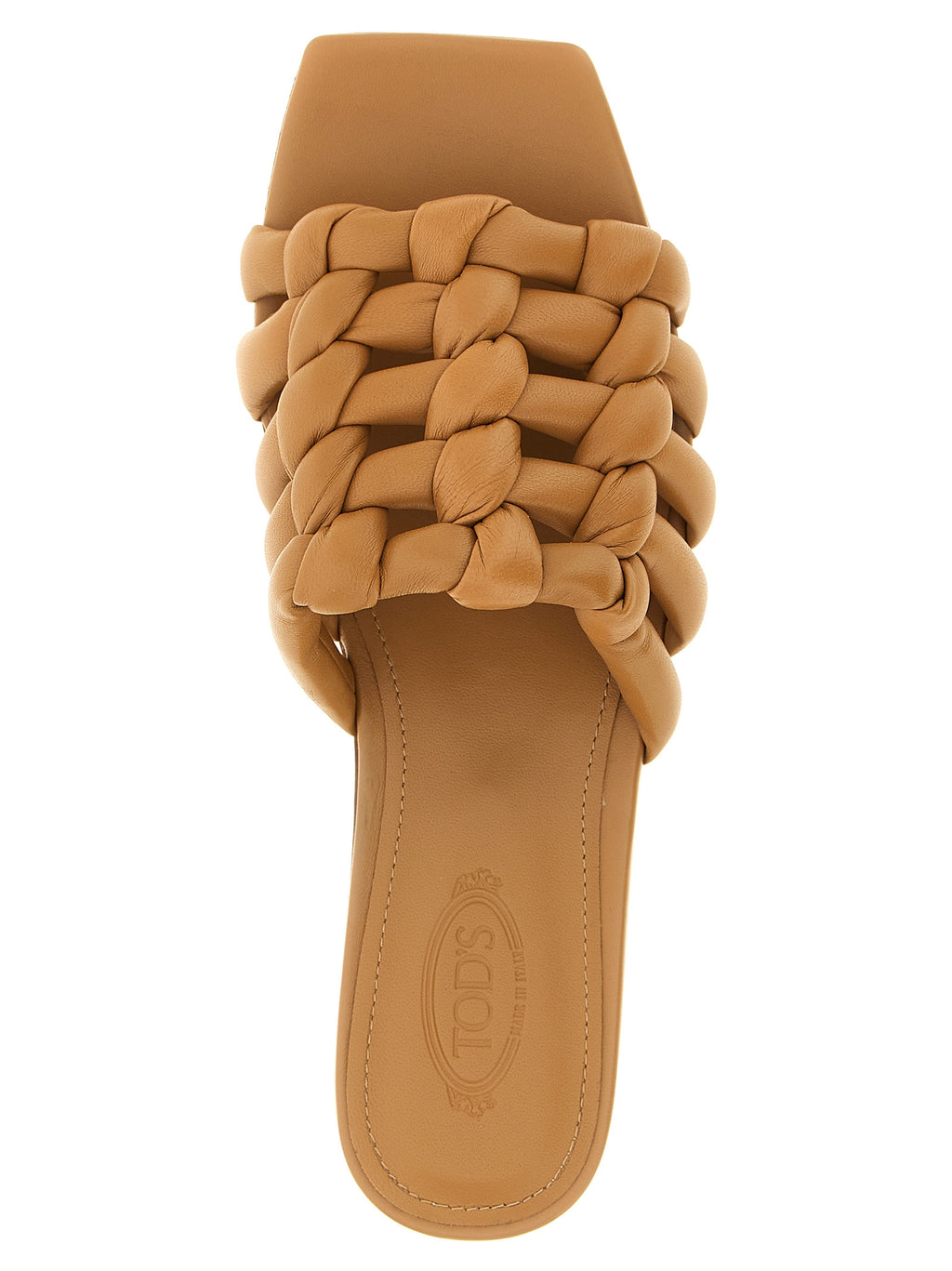 Tod's Brown Lambskin Slides
