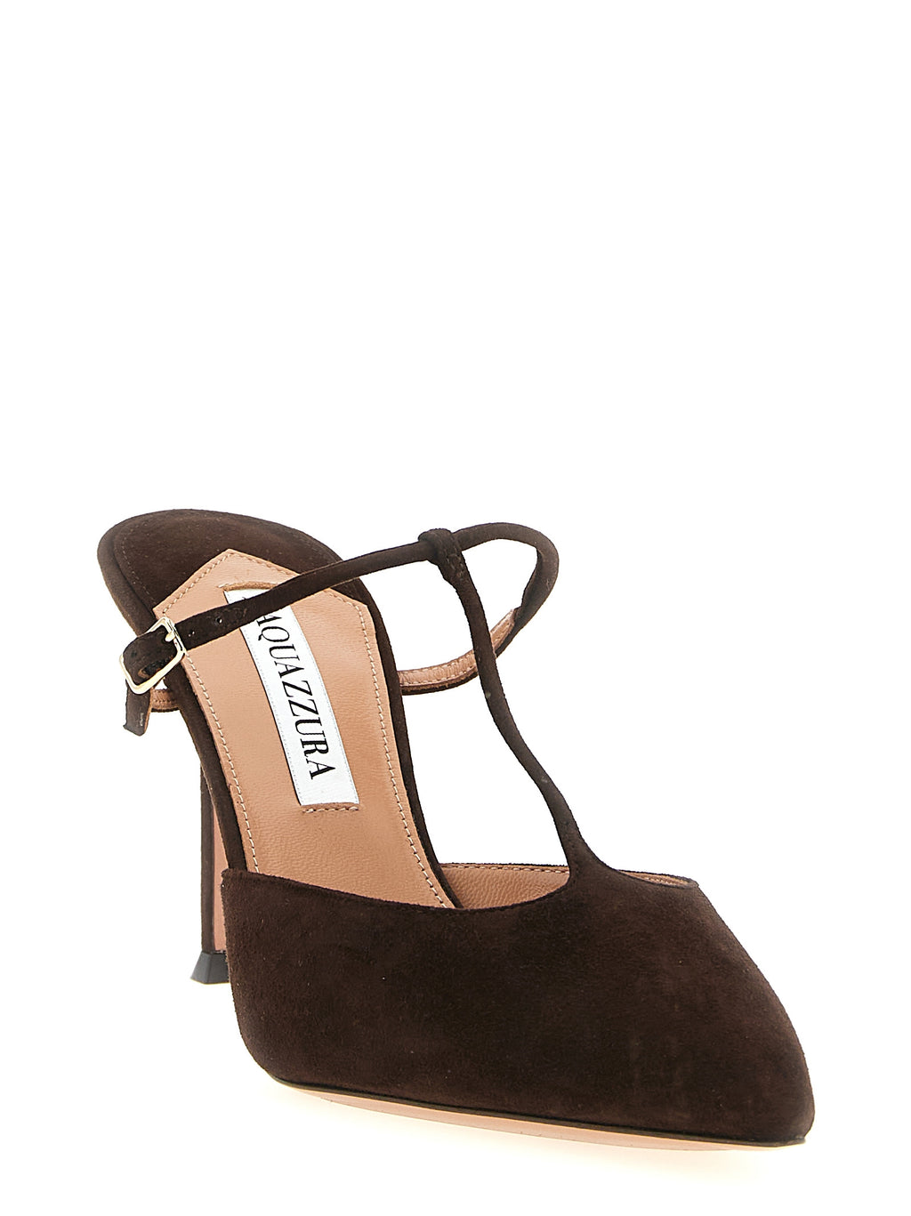 Aquazzura Brown Goatskin High Heel Pumps