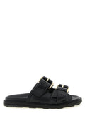 Moschino Black Calfskin Slides