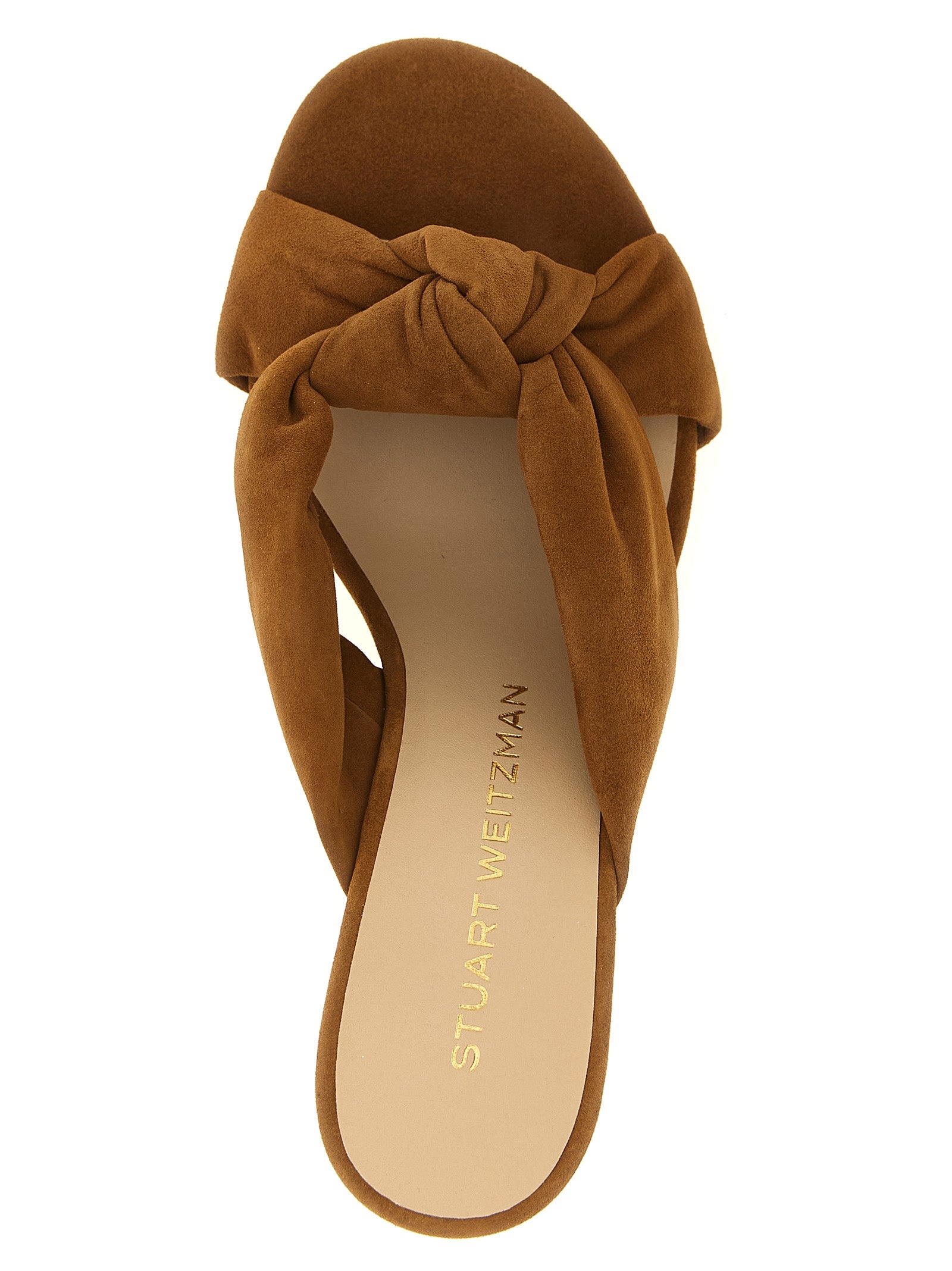 Stuart Weitzman Brown Polyethylene Stiletto Heel Sandals