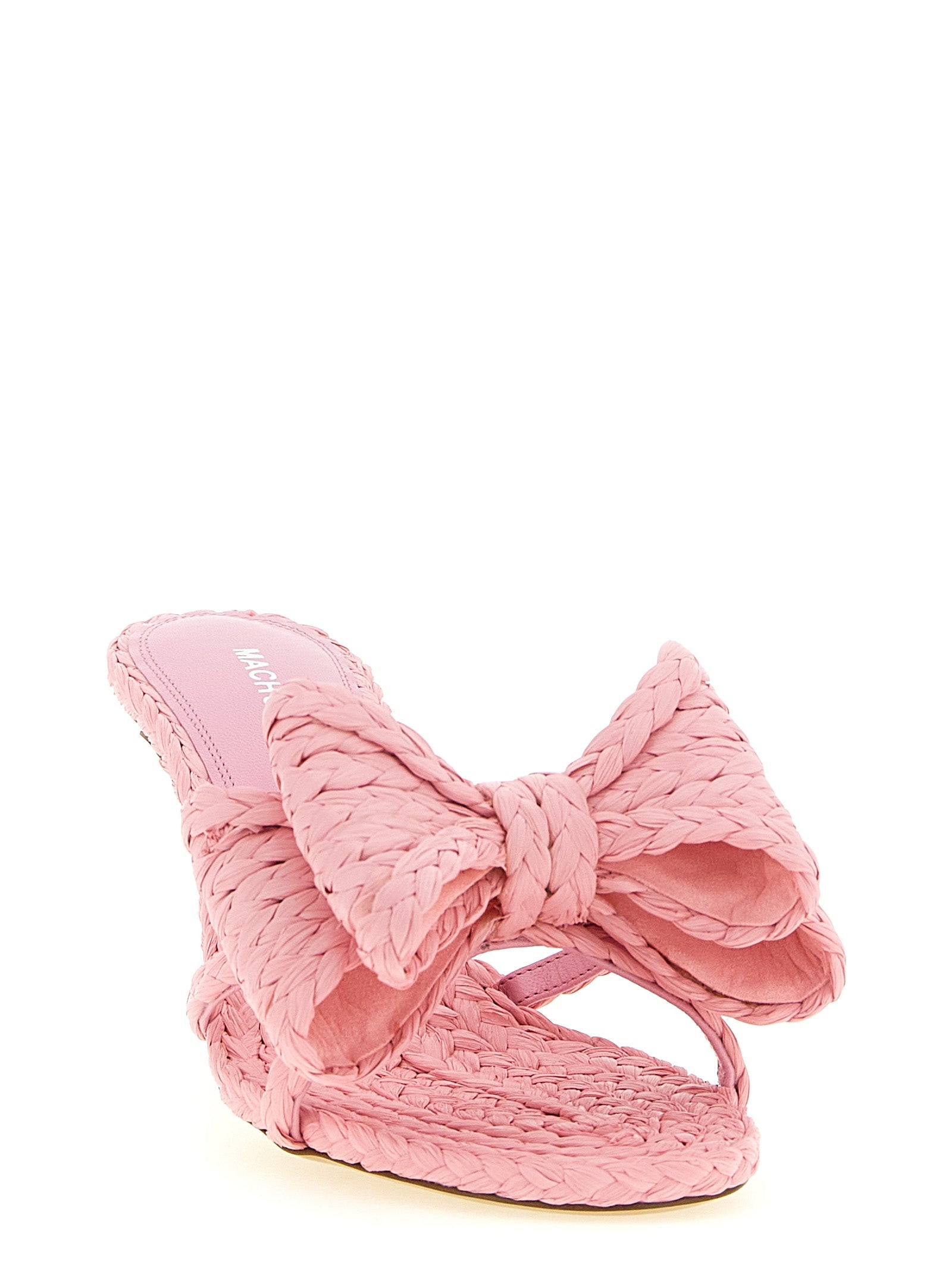 MACH & MACH Multicolor Raffia Stiletto Heel Sandals