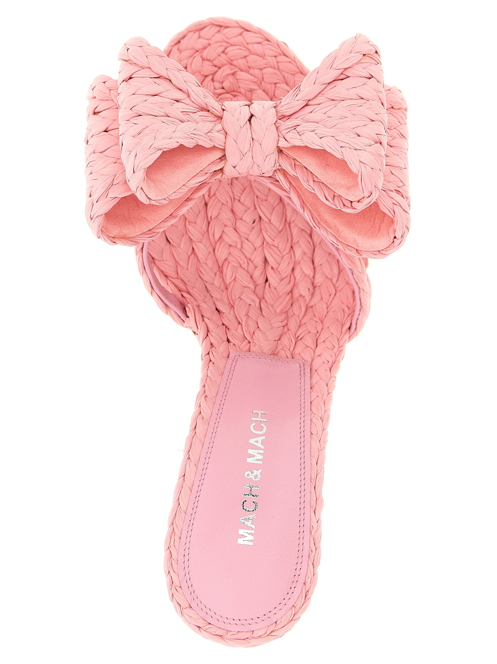 MACH & MACH Multicolor Raffia Stiletto Heel Sandals