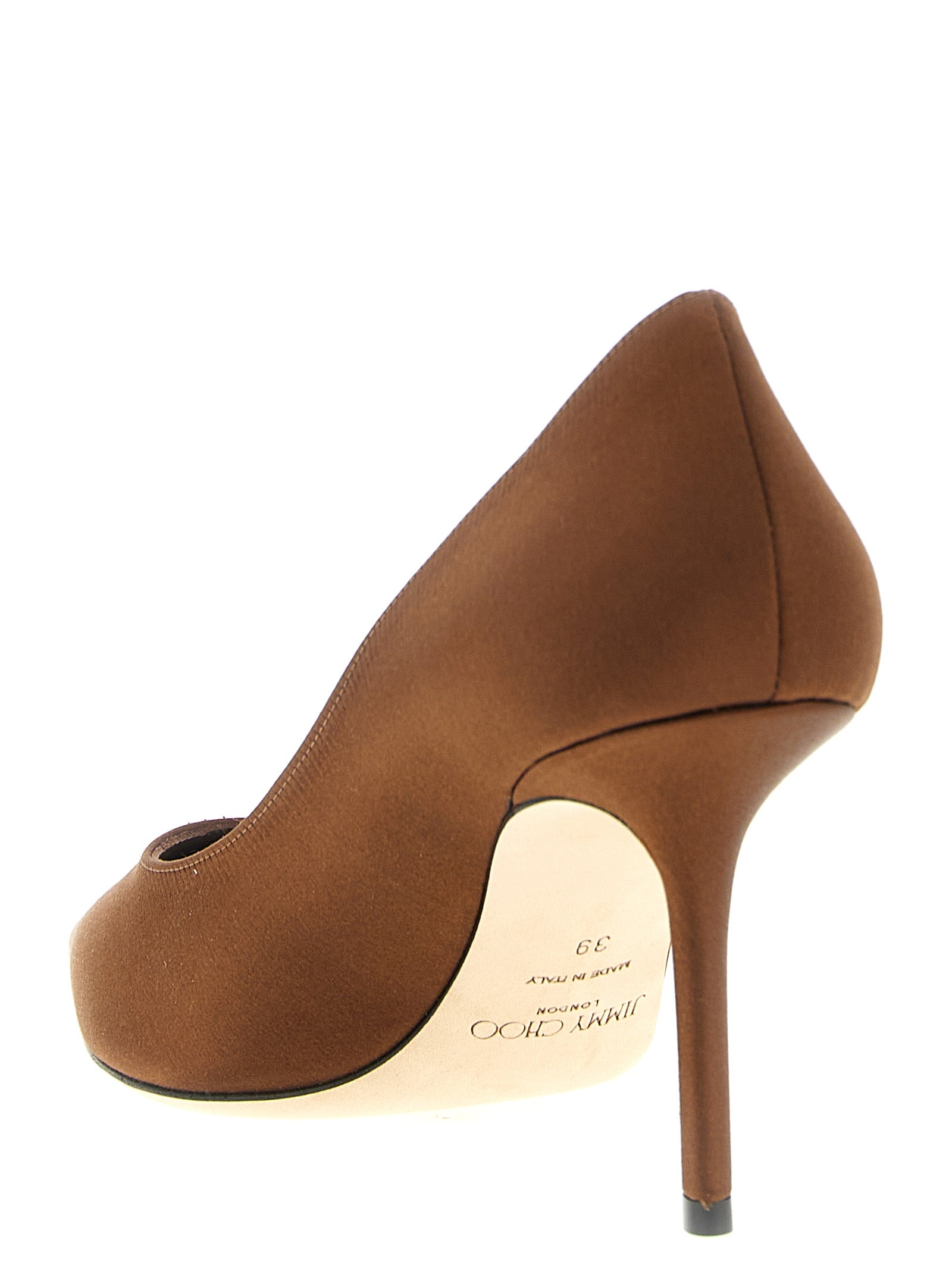 Jimmy Choo Brown Tencel High Heel Pumps