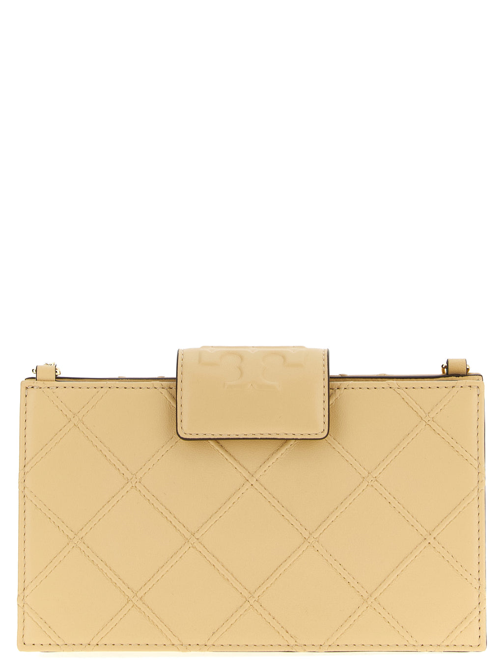 Tory Burch Beige Lamb Leather Cardholder