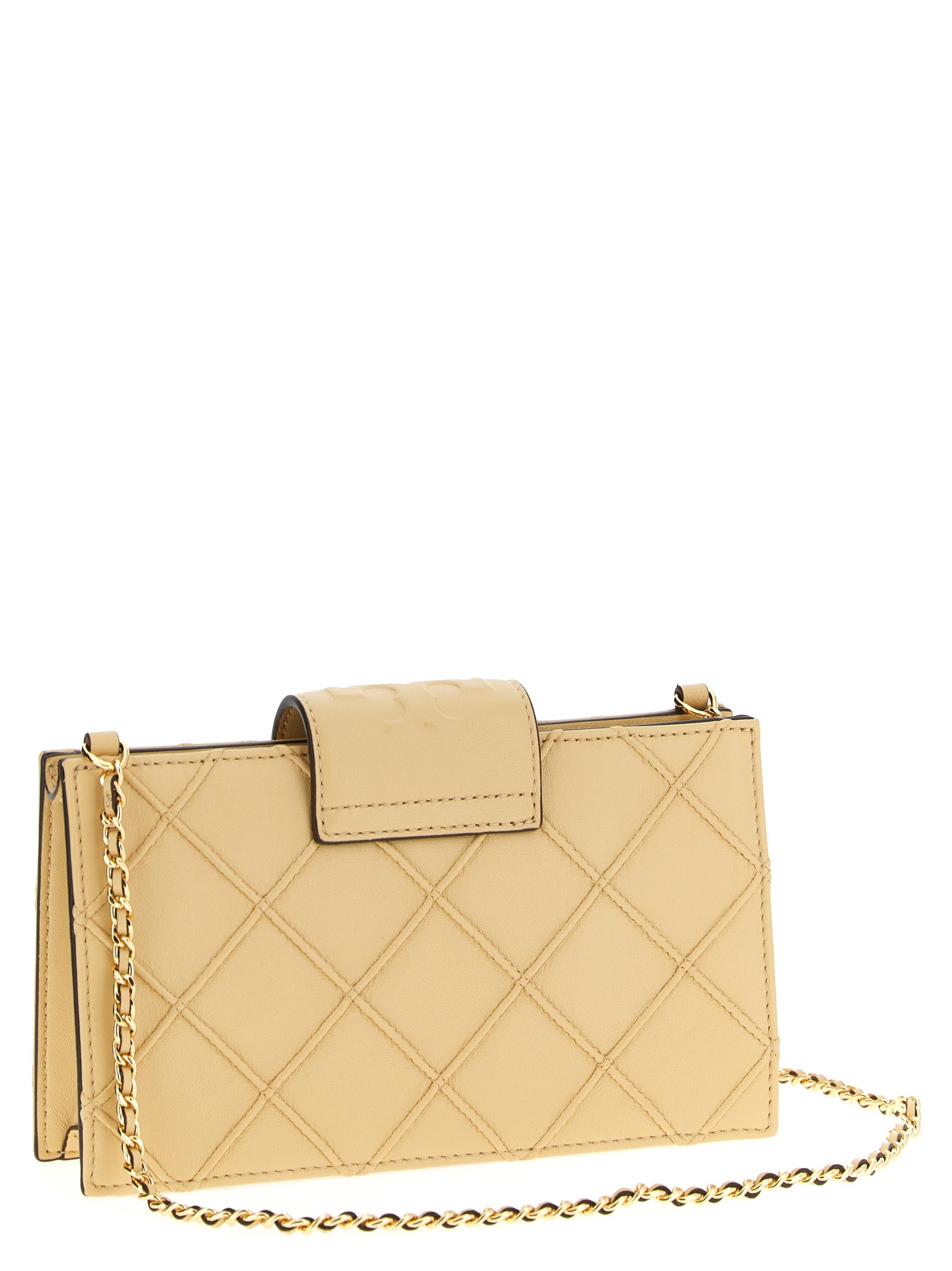Tory Burch Beige Lamb Leather Cardholder