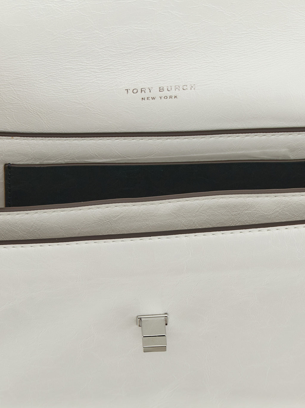 Tory Burch White Lamb Leather Shoulder Bag