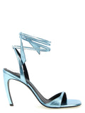 The Attico Blue Calfskin Stiletto Heel Sandals