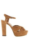 Jimmy Choo Brown Leather Stiletto Heel Sandals