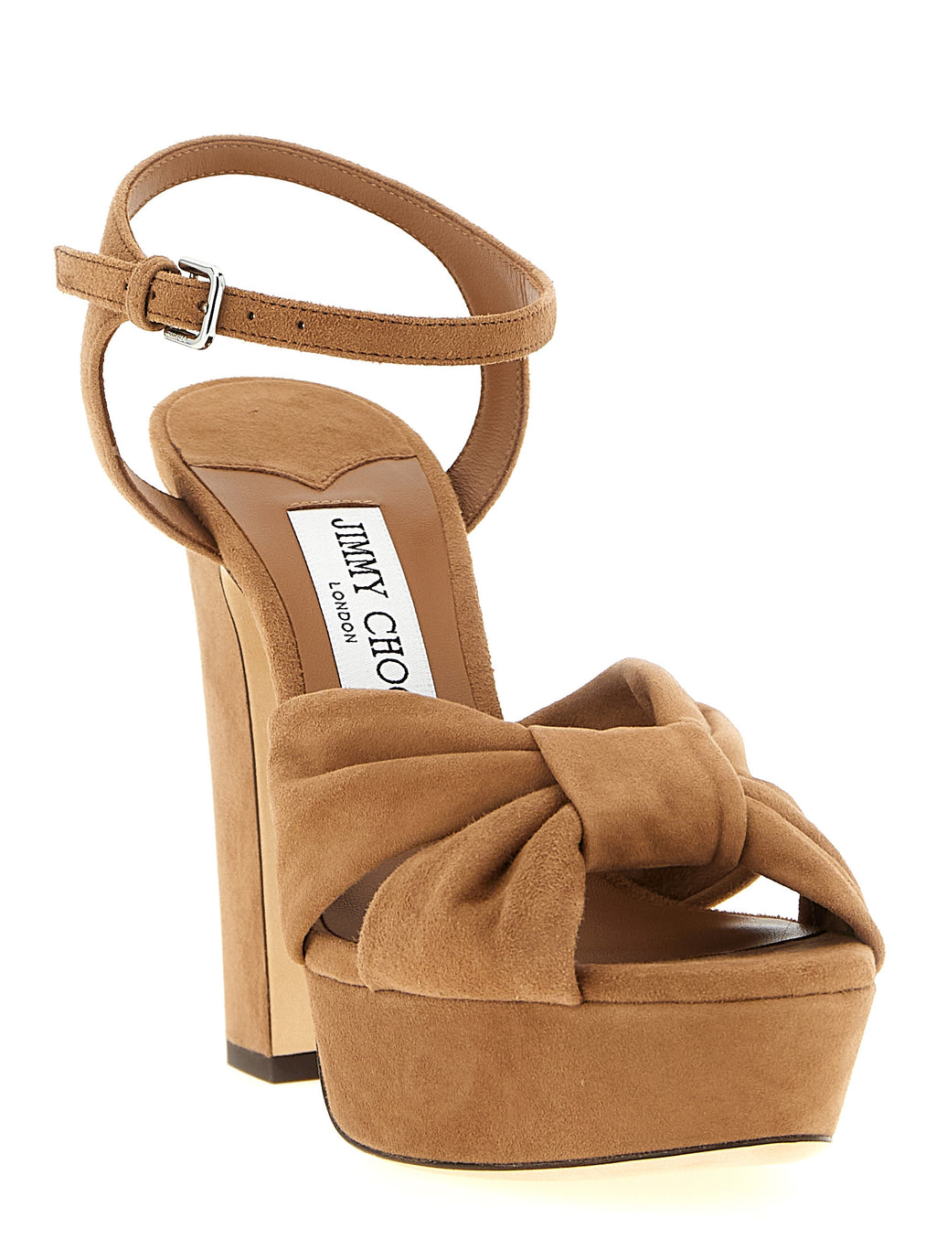 Jimmy Choo Brown Leather Stiletto Heel Sandals