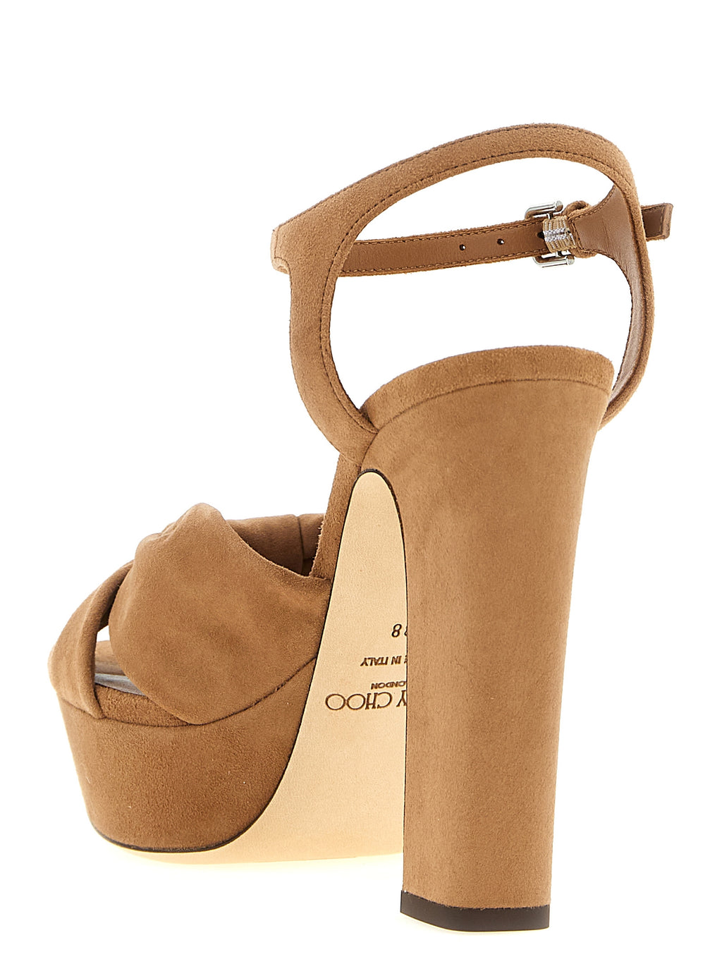 Jimmy Choo Brown Leather Stiletto Heel Sandals