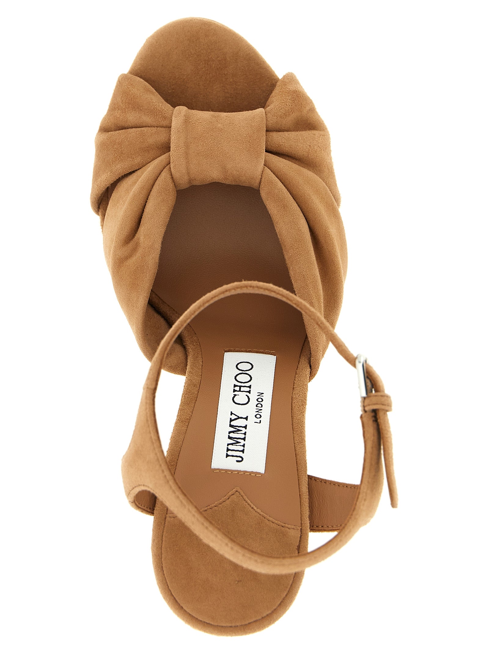 Jimmy Choo Brown Leather Stiletto Heel Sandals
